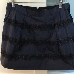 JCrew Silk Lace Mini Skirt